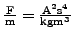 $ \frac{\text{F}}{\text{m}} = \frac{\text{A}^2\text{s}^4}{\text{kg}\text{m}^3}$