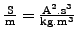 $ \frac{\text{S}}{\text{m}}=\frac{\text{A}^2.\text{s}^3}{\text{kg}.\text{m}^3}$