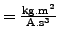 $ = \frac{\text{kg}.\text{m}^2}{\text{A}.\text{s}^3}$