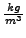 $ \frac{kg}{m^3 } $