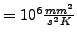 $ = 10^{6}\frac{mm^2}{s^2 K }$