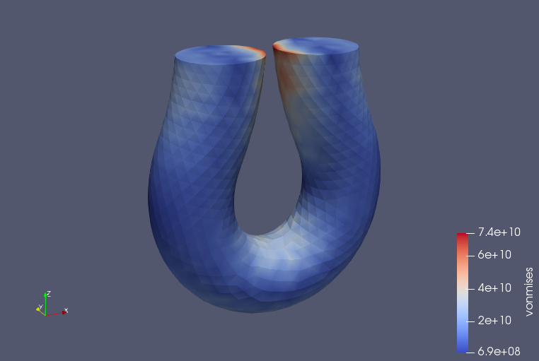 最終時刻での 3D 表示