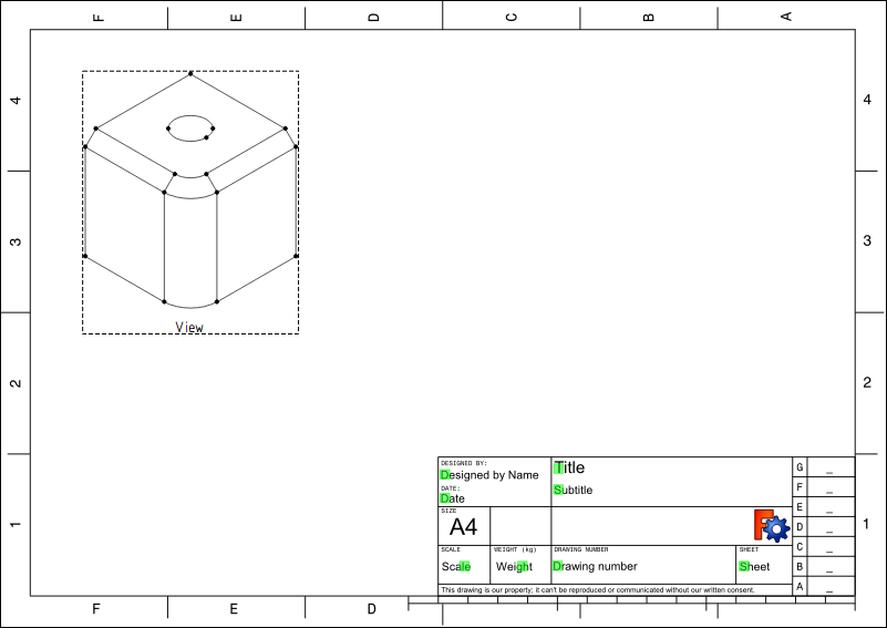 Freecad 3次元形状から2次元図面を作成する Xsim