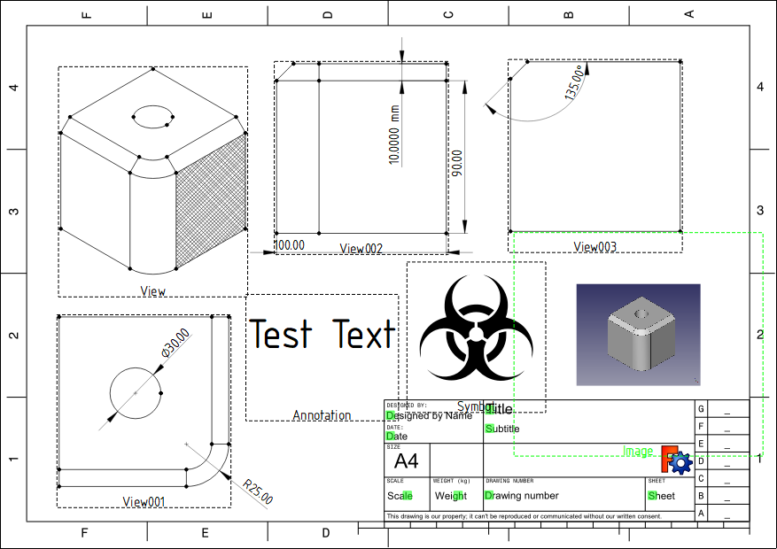 Fig. Inserts hatching, text, vector image, bitmap image.