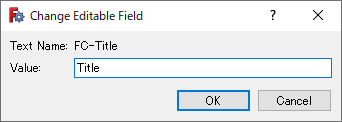 図. 表題部テキストの編集ダイアログ