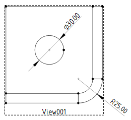 Fig. Inserts diameter and radius
