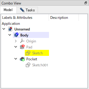 Model tree that has be invalid edited.