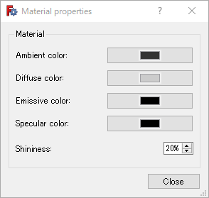 図. 「Material properties」ダイアログ