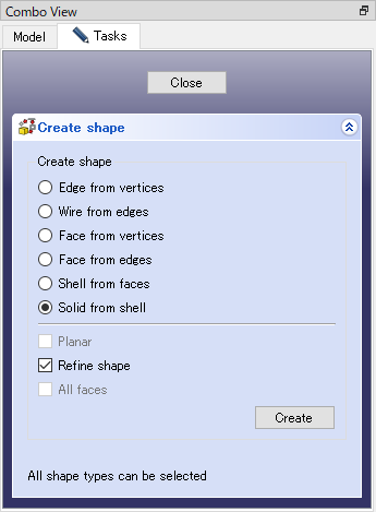 Fig. Shape builder dialog