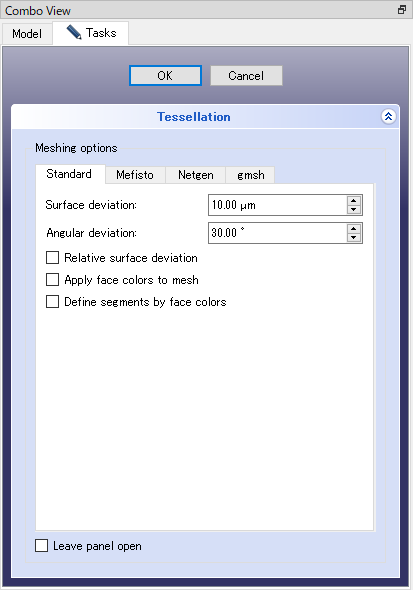 Fig. Dialog box for Tessellation