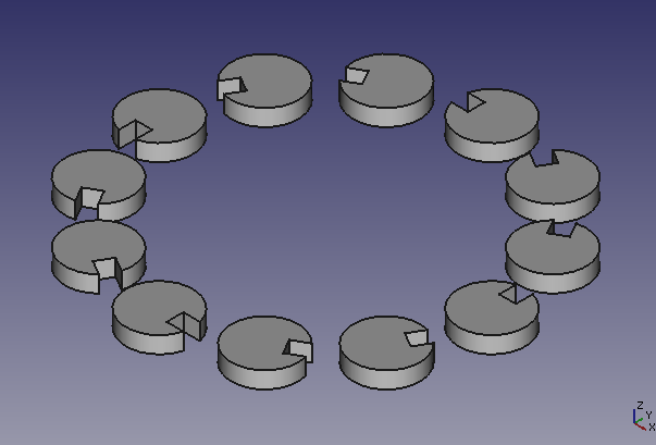 Fig. Result of Polar Array operation