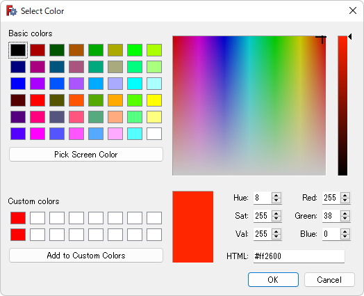 Select Color dialog
