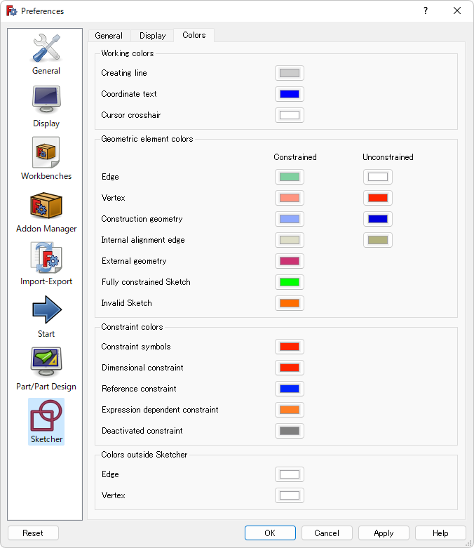 Preferences dialog