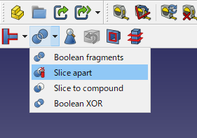 Fig. Slice Apart tool (toolbar)