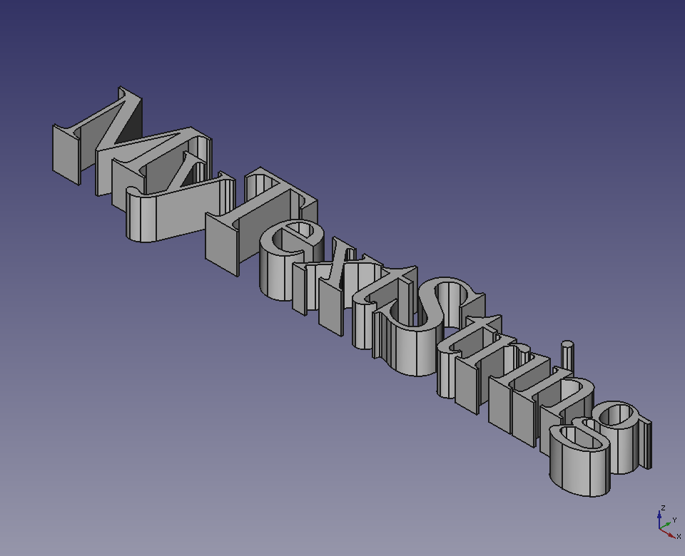 Fig. Extrudes the shape string