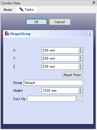 Fig. Shape String dialog