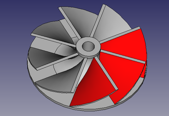 figure. Setting red as the face color (3D view)