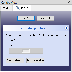 figure. 'Set color per face' dialog