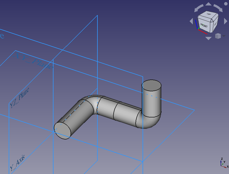 Fig. Additive pipe with 3D sweep path