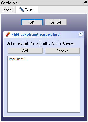 Fixed condition setting dialog