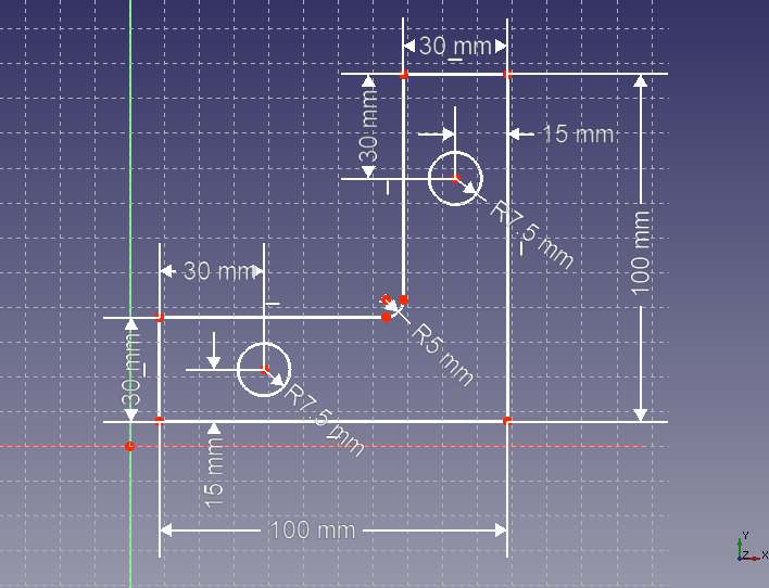 Creating circles for screw hole