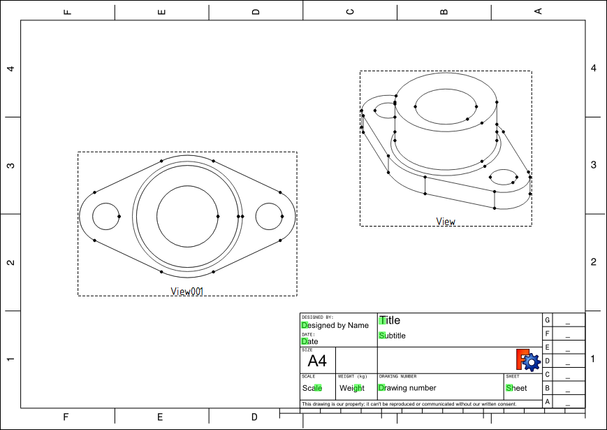 Fig. Hiding seam lines in both views