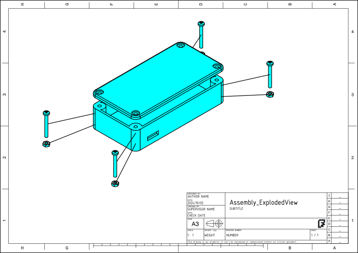 FreeCAD 分解組立図の作成 - XSim
