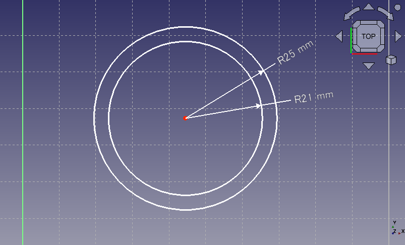 円の中心と半径の拘束