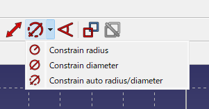 Selects radius constraint