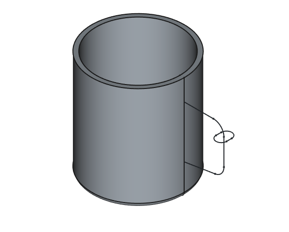 Sketch of the handle profile