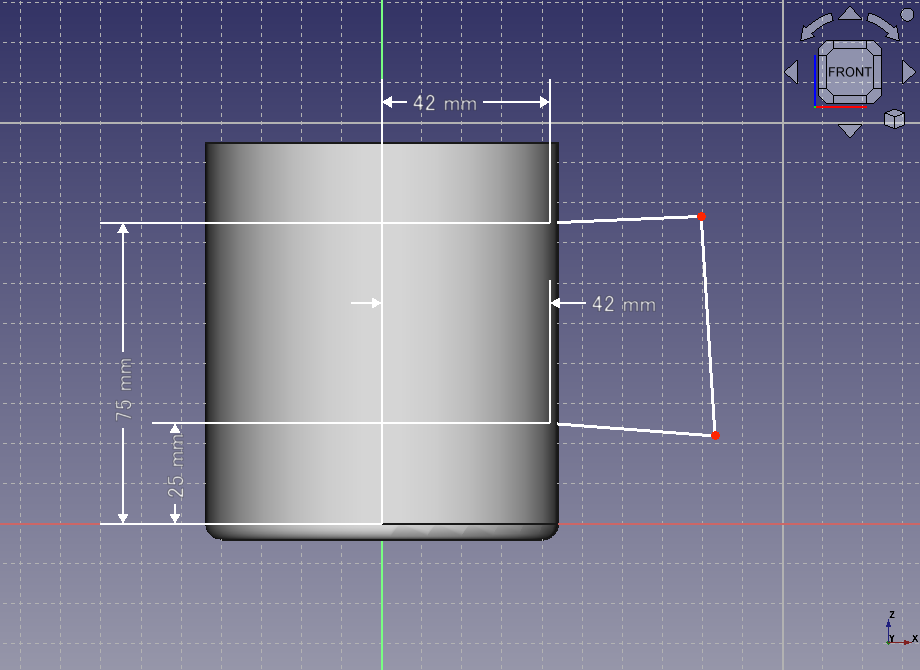 Constraining the coordinate of end point on the bottom side