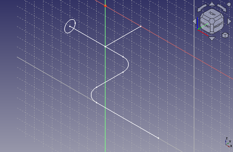 作成されるスケッチ面