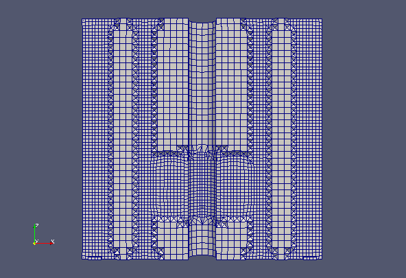 Mesh cross section