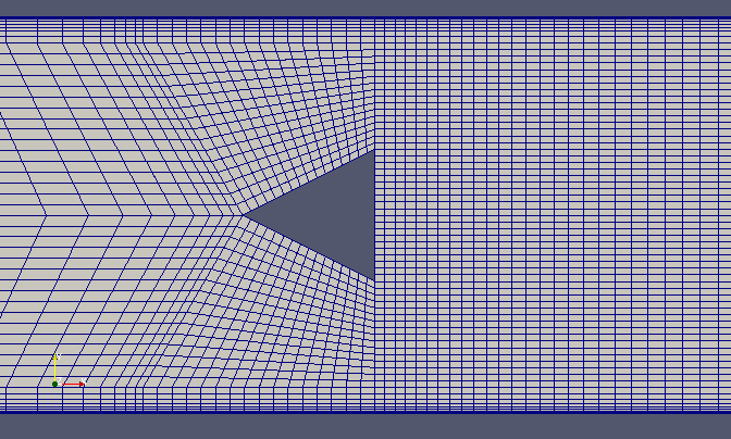 Mesh around the triangular prism