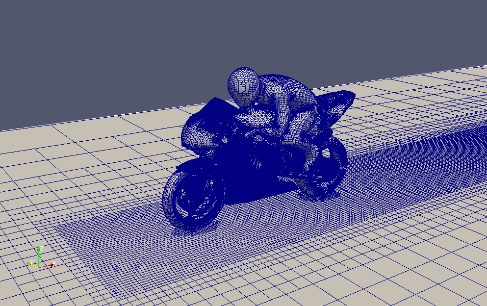 Meshes (near the motorcycle)