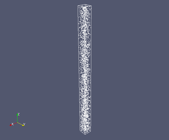 Discrete particles at 0.01 sec