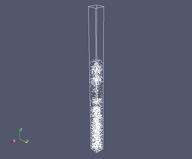 Discrete particles at 0.2 sec