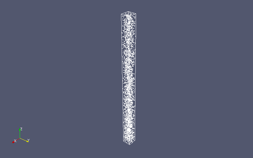 Model geometry (Analysis domain and discrete particles)