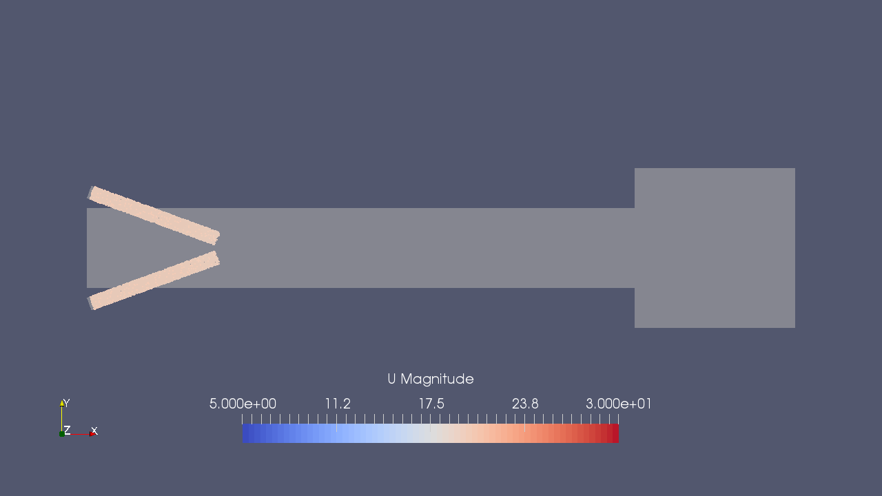 Discrete particles at 0.005 sec