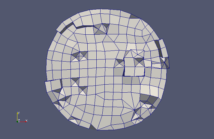 Mesh in XY plane