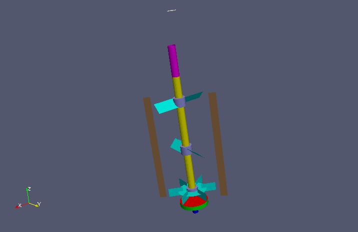 Model geometry (mixer blades and stator)