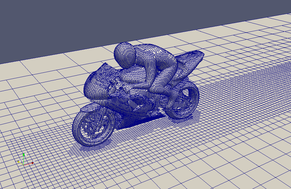 Meshes (near the motorcycle)