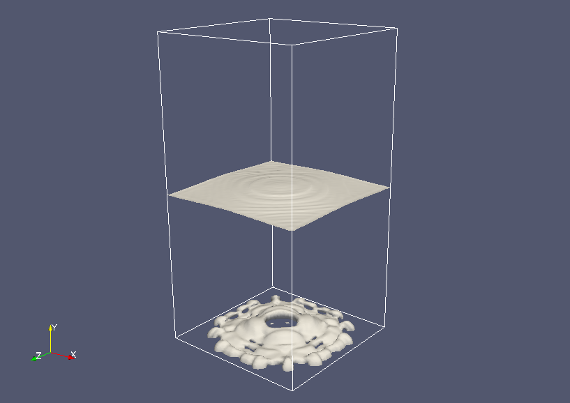 Volume ratio of water 0.5 isosurface at 0.25 sec