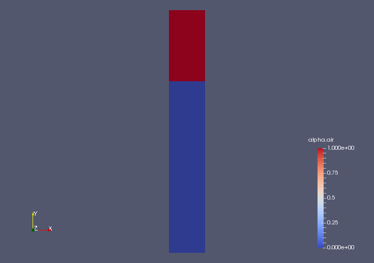 Volume ratio of air at initial time (alpha.air)