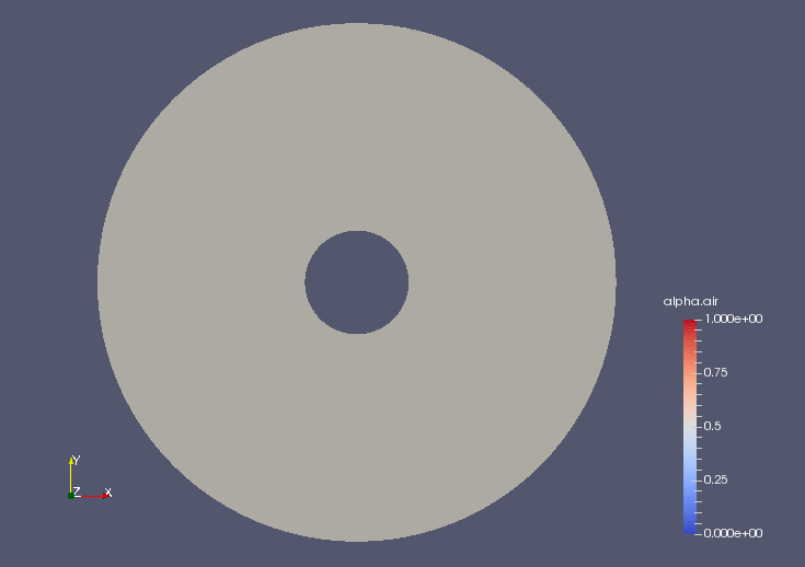 Volume ratio of air at initial time (alpha.air)