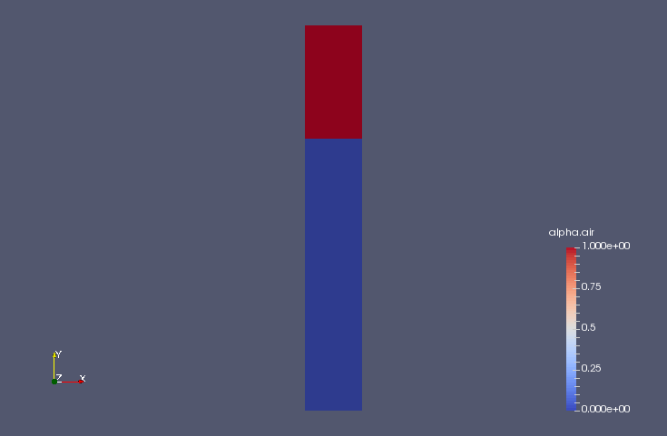 Volume ratio of air at initial time (alpha.air)