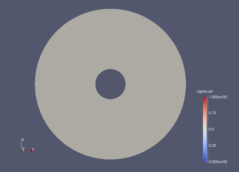 Volume ratio of air at initial time (alpha.air)