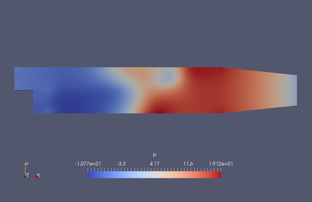 Pressure at 0.05 seconds (p)