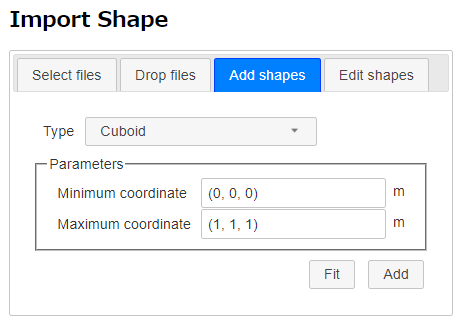 Add shapes tab