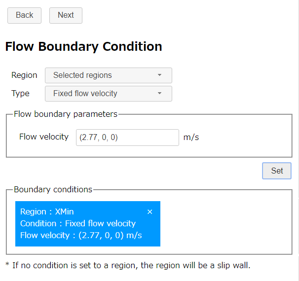 Inflow boundary condition